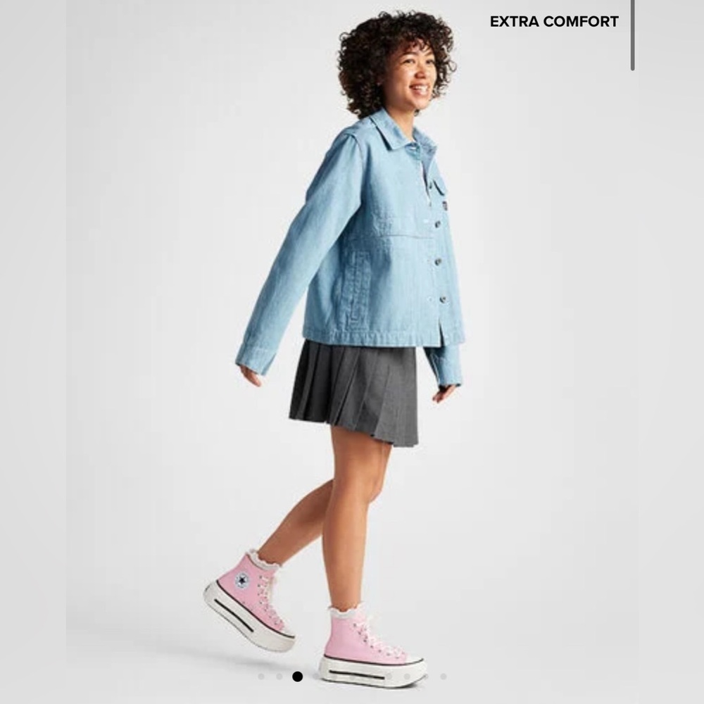 Converse Pink High-Top Platform Sneakers - Picture 2 of 10